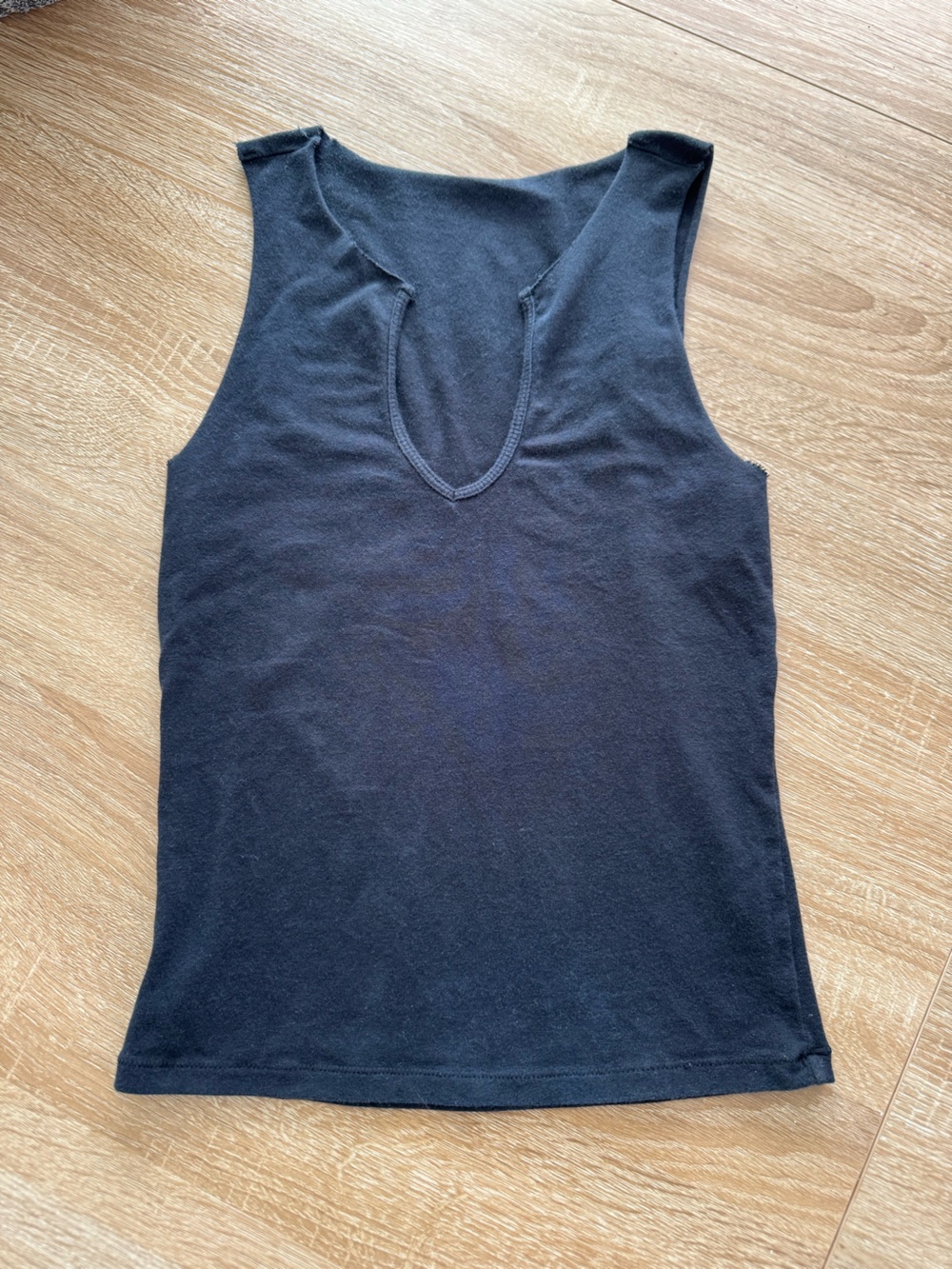SKIMS Black V-Neck Tank Top